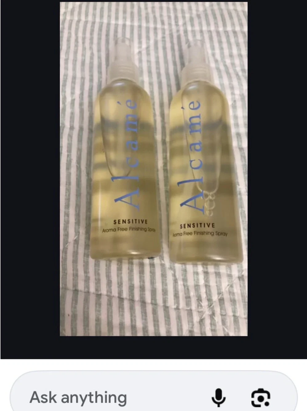 2- Alcamé Sensitive Aroma Free Finishing Spray professional-grade non-aerosol